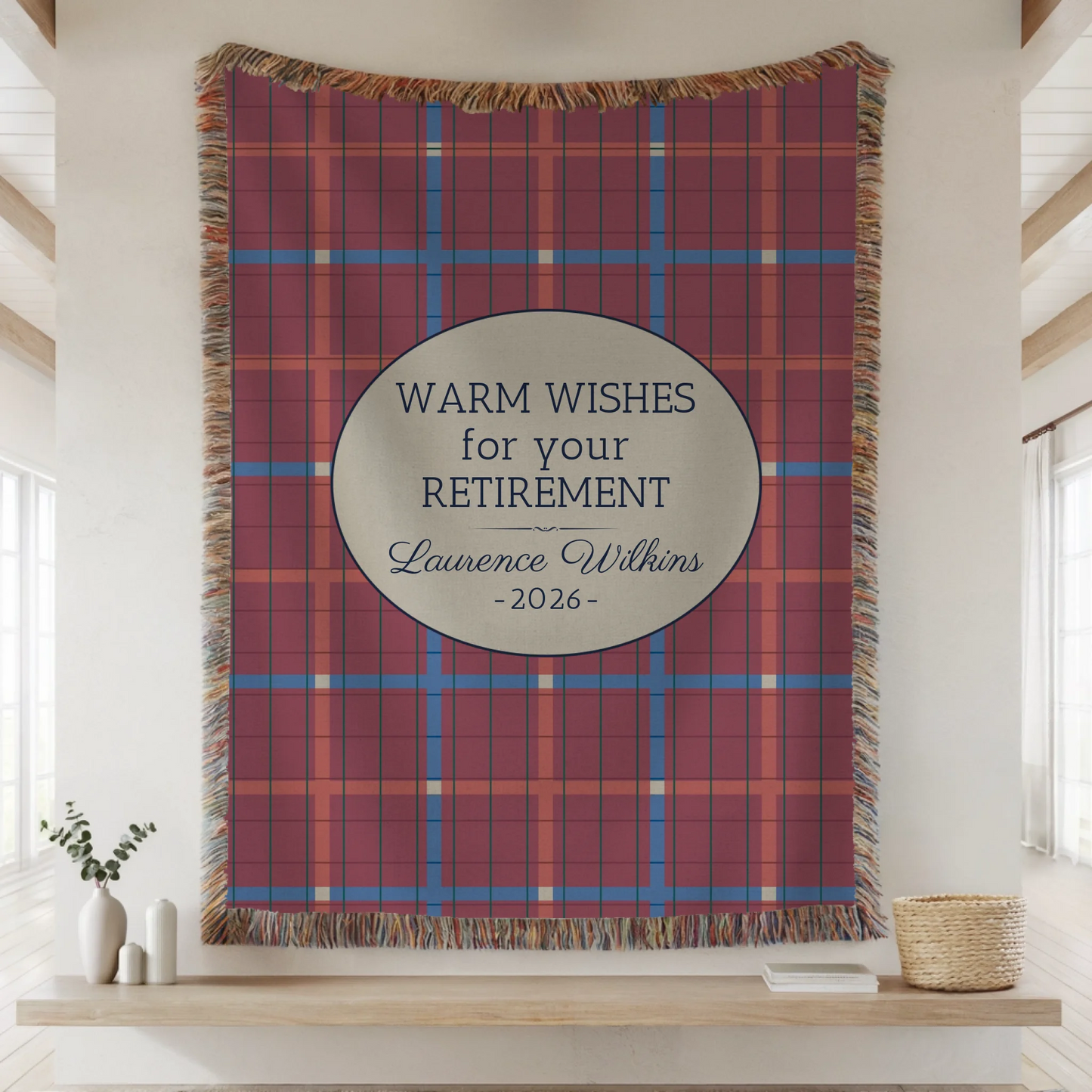 Woven Blanket Lifestyle Closeup Mockup