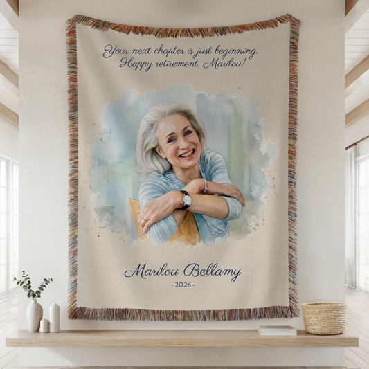 Woven Blanket Lifestyle Closeup Mockup