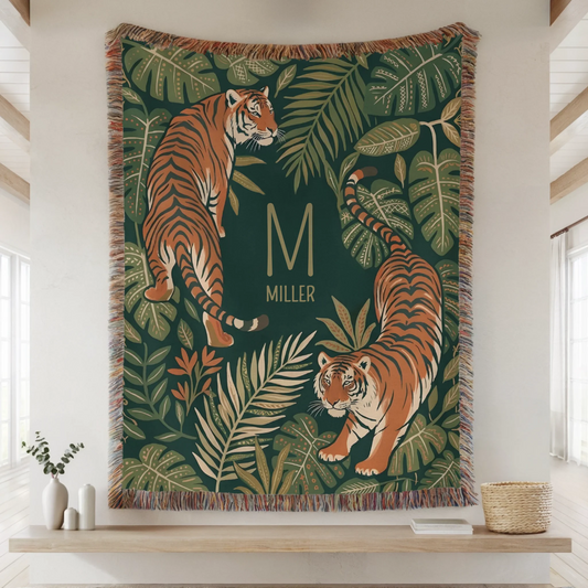 Woven Blanket Lifestyle Closeup Mockup