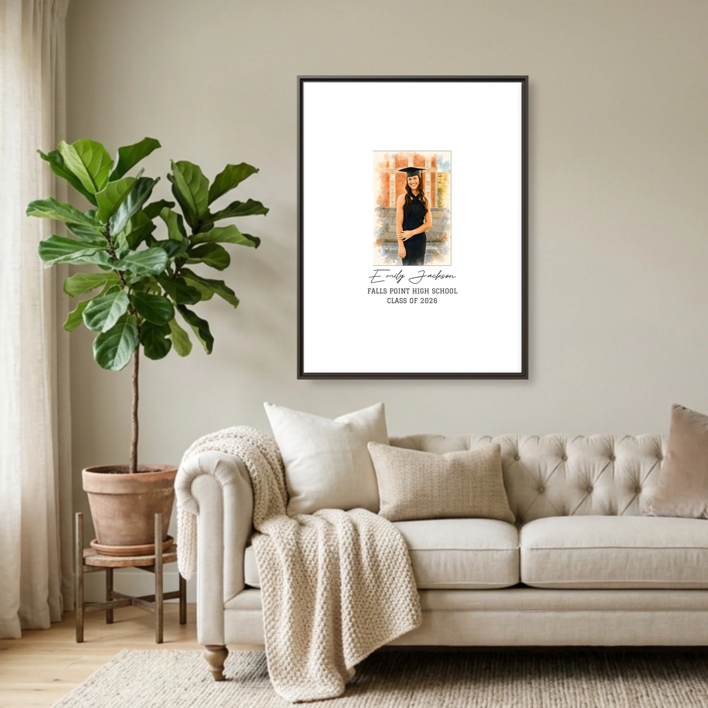 Espresso Framed 30x40 (3.4) Vertical Rectangular Canvas