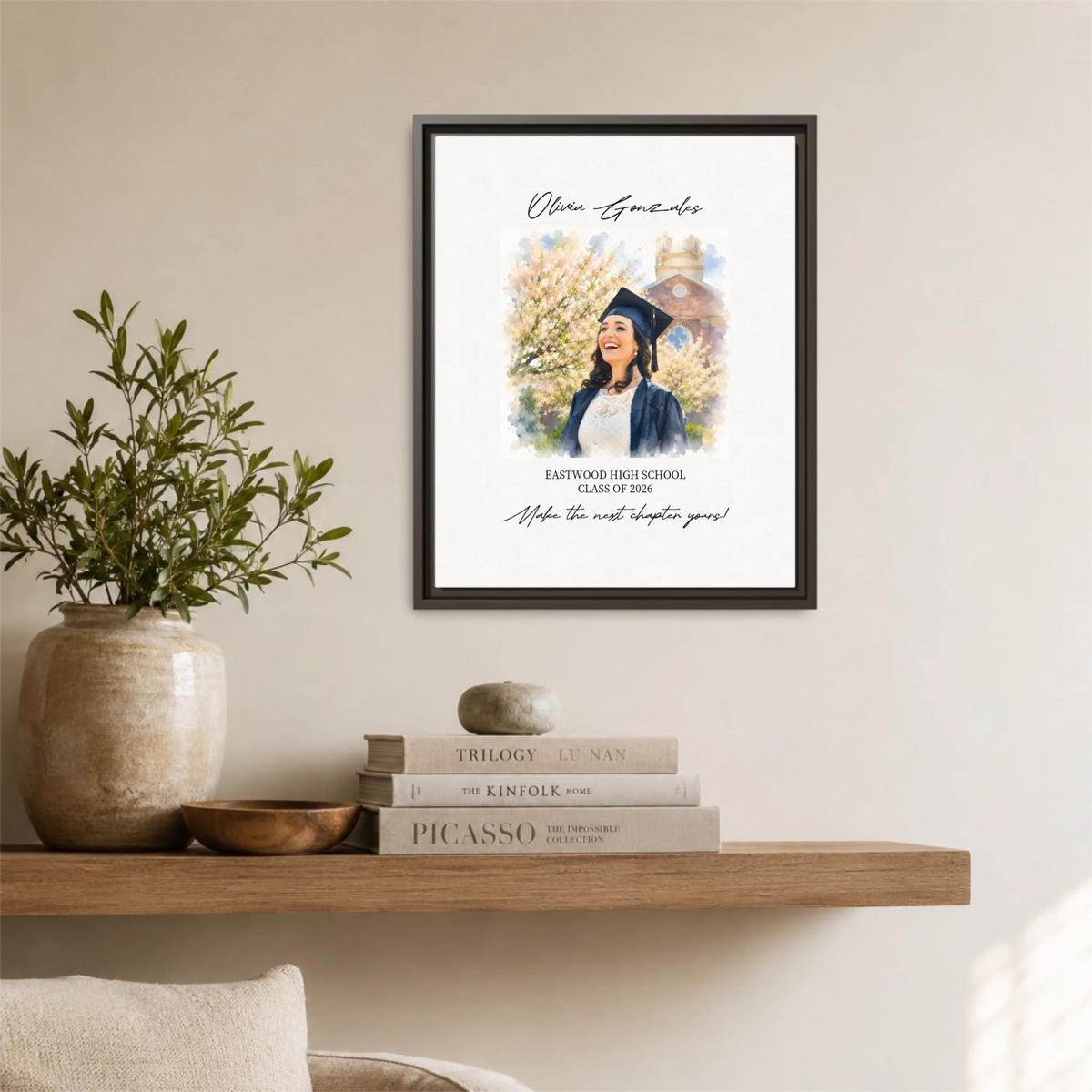 Espresso Framed 16x20 Vertical Canvas (4.5) Mockup For TIB