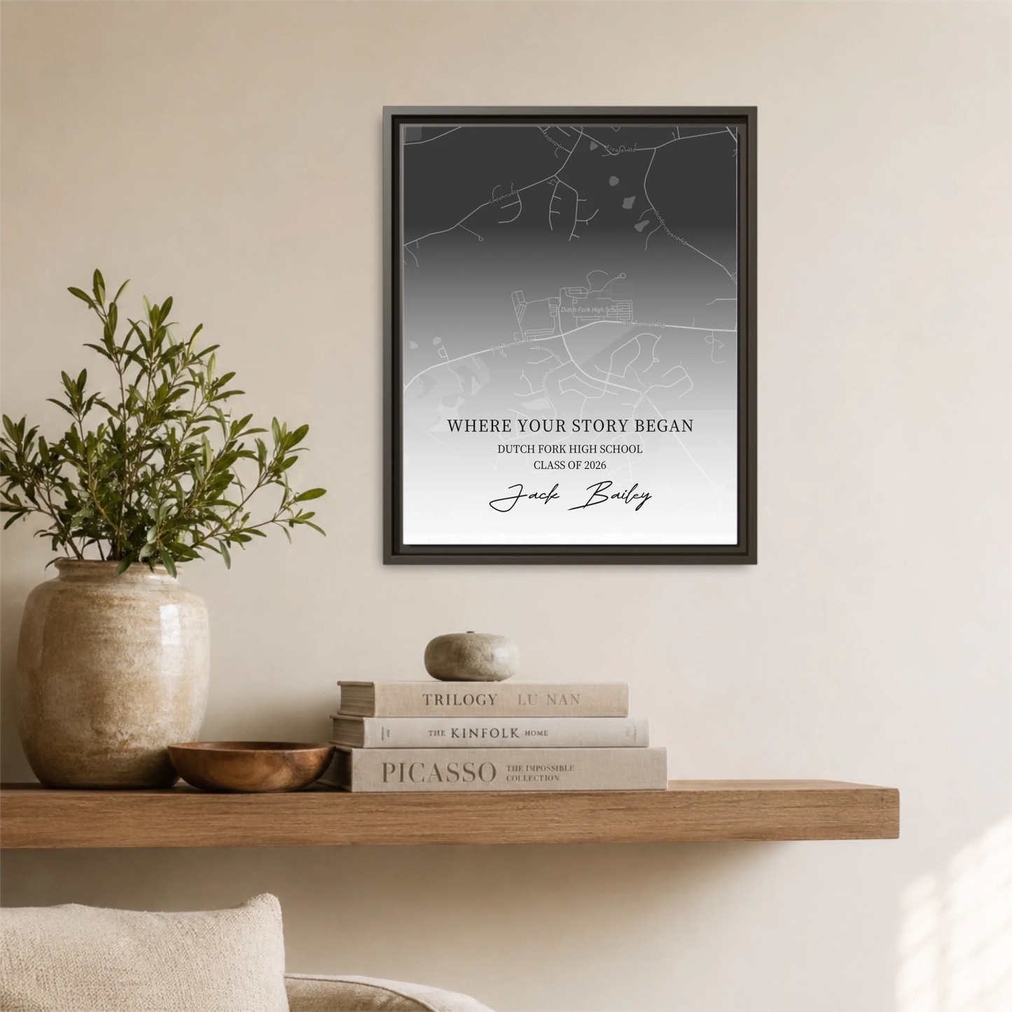 Espresso Framed 16x20 Vertical Canvas (4.5) Mockup For TIB