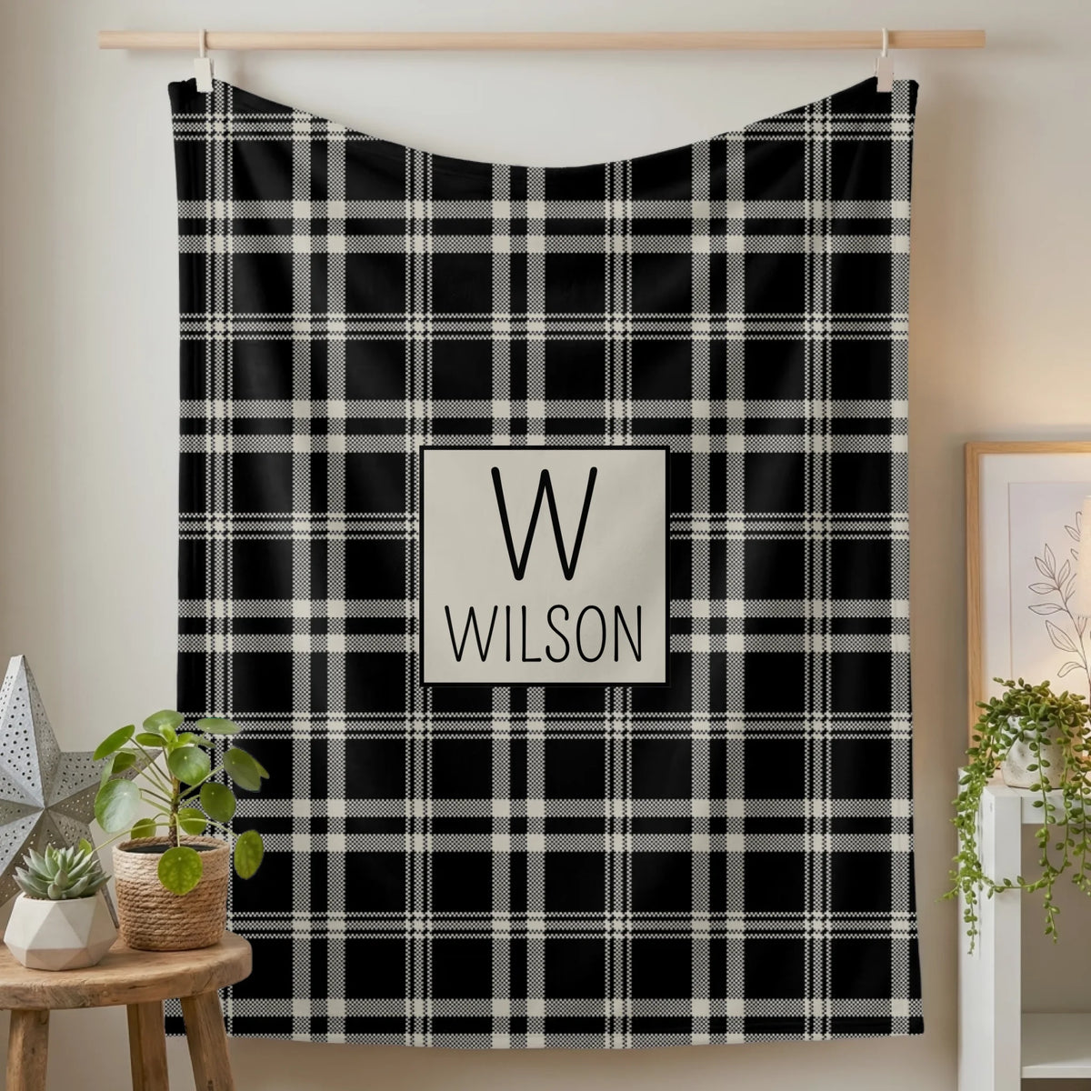 Fleece Blanket Small on Wall Lifestyle Closeup
