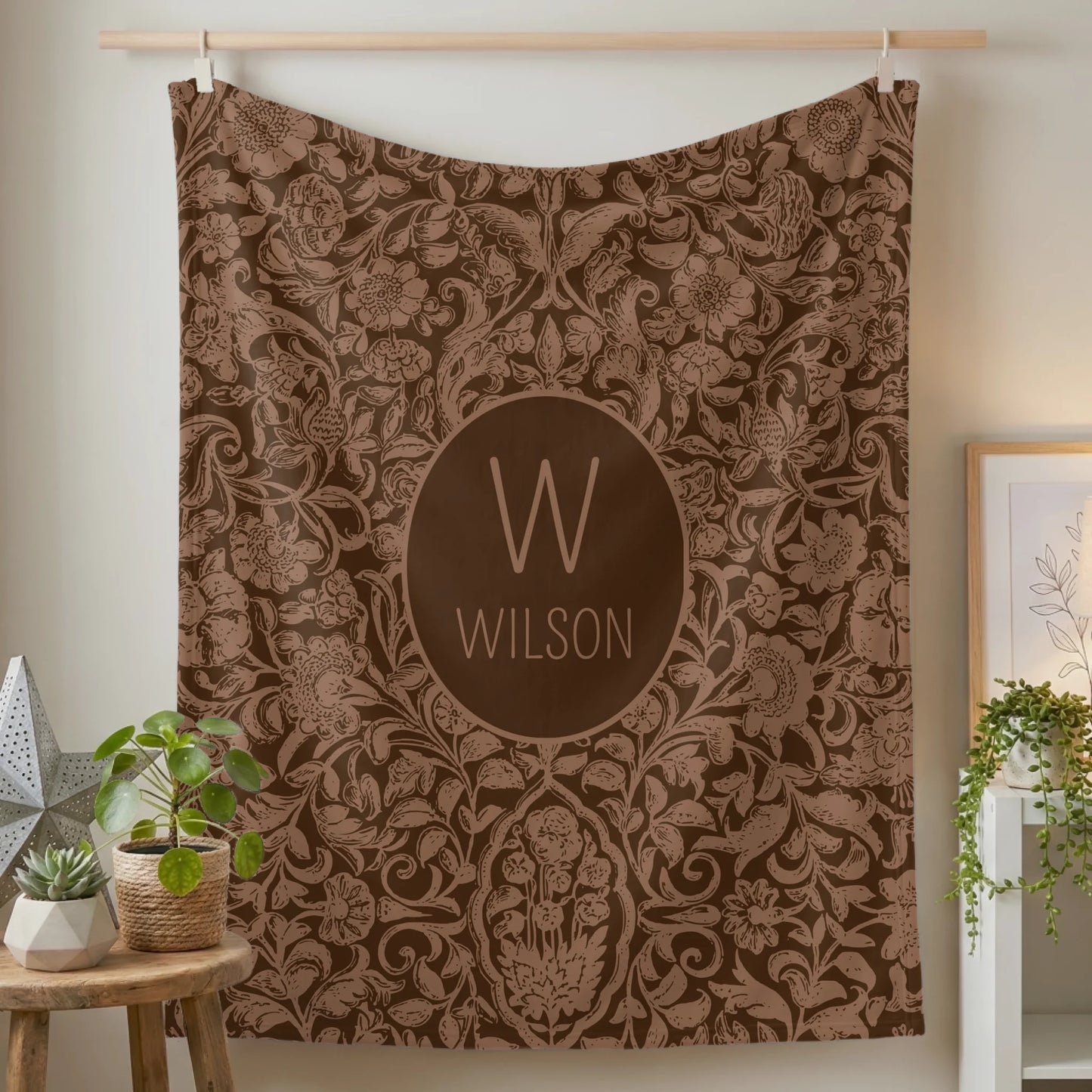 Fleece Blanket Small on Wall Lifestyle Closeup