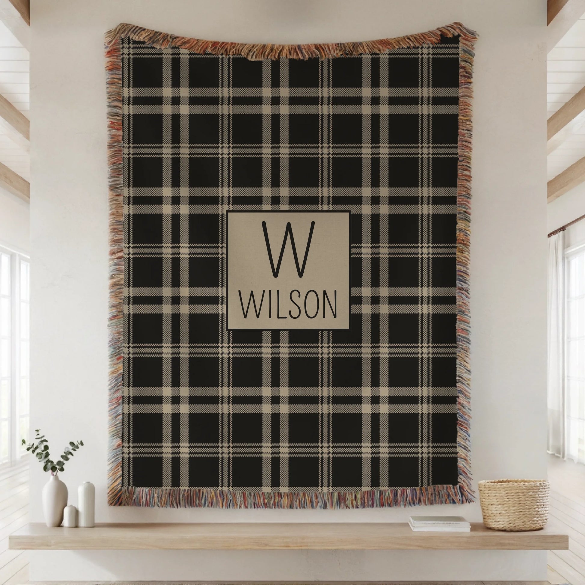 Woven Blanket Lifestyle Closeup Mockup